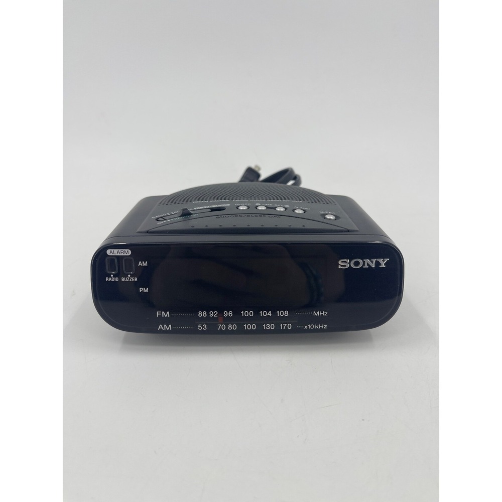 Sony Dream Machine AM/FM Dual Alarm Digital Clock Radio Black ICF-C212‎ Works